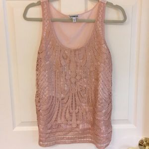 Express pink sparkly tank top